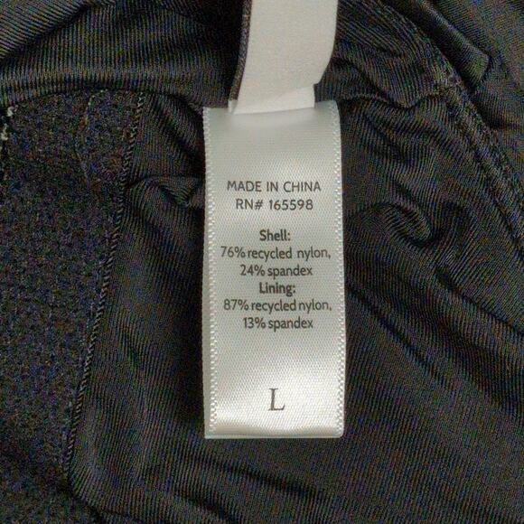 Andie Asbury Eco Nylon One Piece Black Adjustable Criss Cross Back L New - Picture 7 of 10